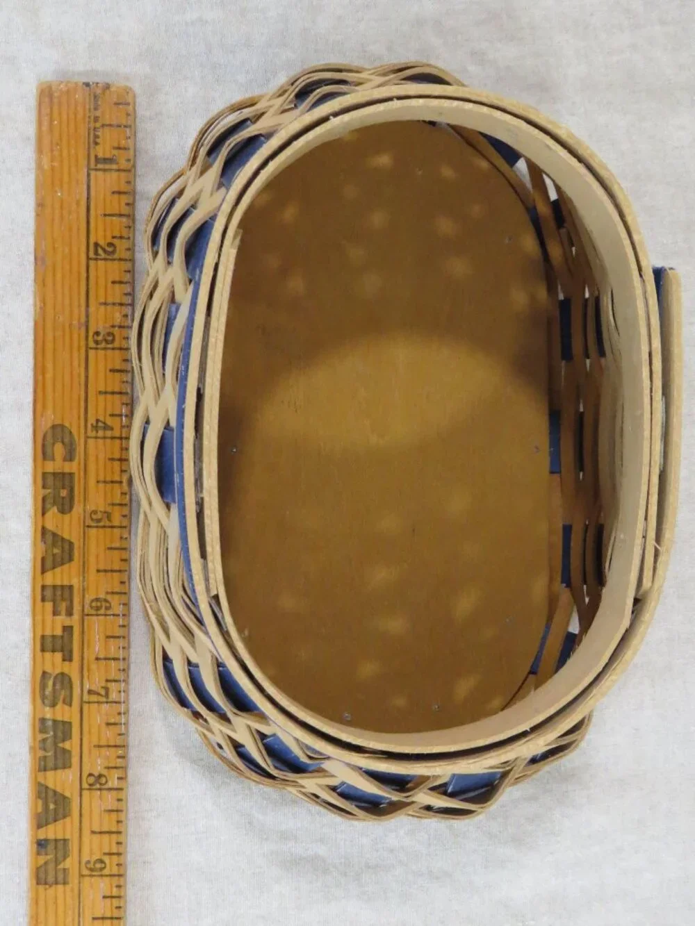 Longaberger Bicentennial 2017 Dresden Basket - Blue and Tan, No Lid, No Liner